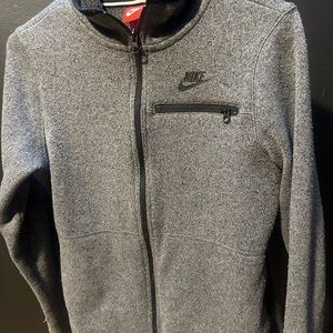 Nike Charcoal Gray Full-Zip Fleece Jacket